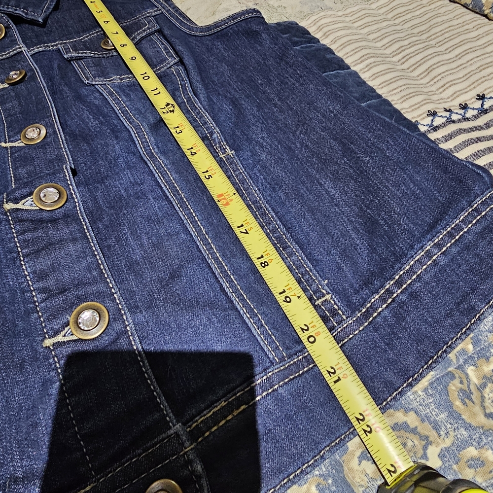 Christopher & Banks Blue Denim Vest - Picture 4 of 5